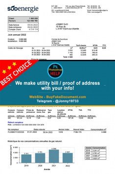 New SUDenergie Luxembourg fake utility bill Sample